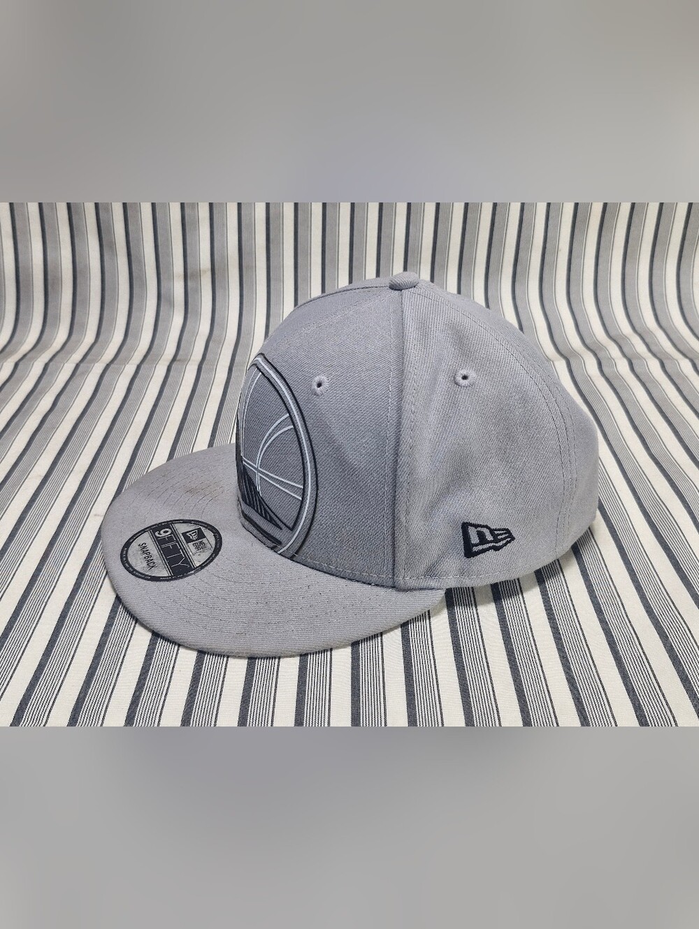 New Era 9FIFTY Golden State Warriors Snapback Hat Gray NBA Basketball One Size